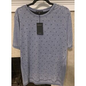 Robert Barakett Cartwright T-Shirt Sz XL Stretch, 5-Point Nautical Stars, Blue